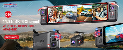 Caméra de tableau de bord sans fil pour voiture, K2 Pro, DVR 4K, Carplay, Android Auto, écran AI, enregistreur vidéo Len pour touristes, navigation GPS, tableau Prada, 11.3 pouces