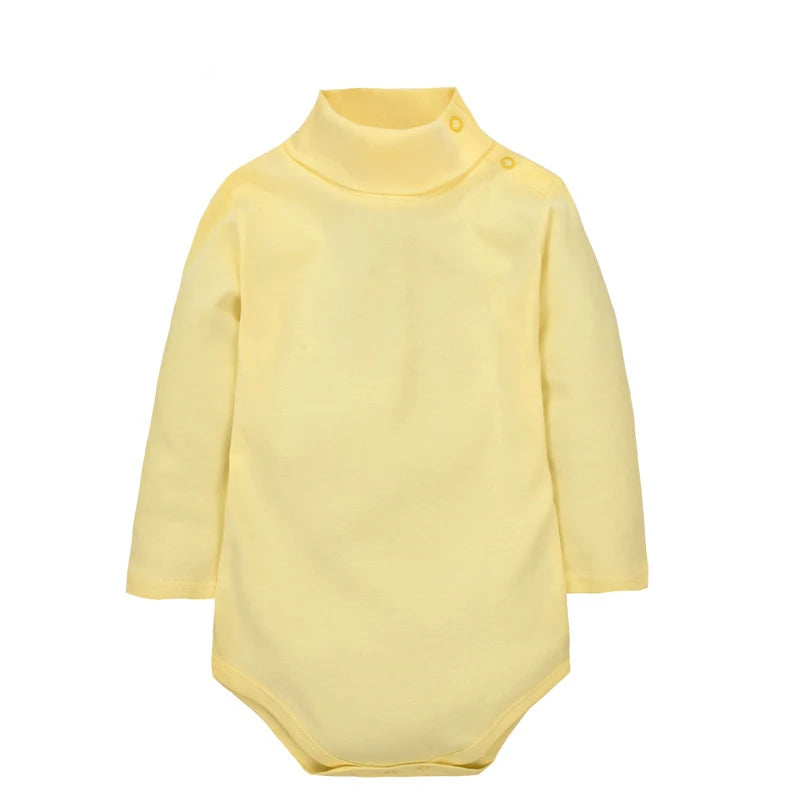 Body pour bébé garçon, manches longues, Triangle, 100% coton, combinaison douce et confortable, couleur unie, mode Simple, col haut, 0-24 mois