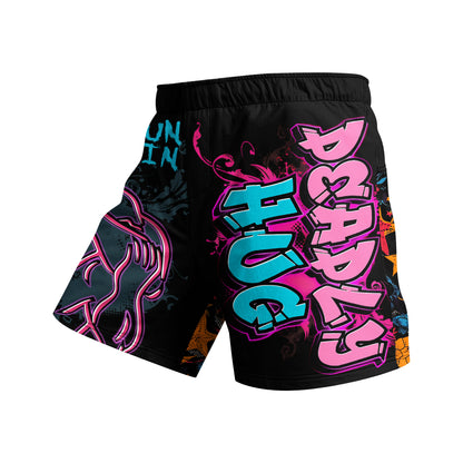 Cody Lundin nouveaux modèles personnalisés manches courtes Polyester extensible éruptions cutanées Shorts MMA BJJ ensembles avec ceinture en caoutchouc