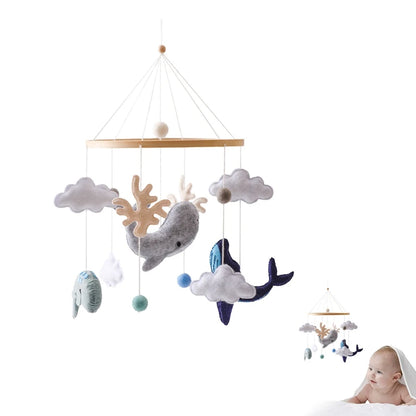 Berceau de bébé lit Mobile cloche hochet jouets en bois Crochet étoiles pendentif lit cloche jouets nouveau-né confort berceau support suspendus jouets cadeaux