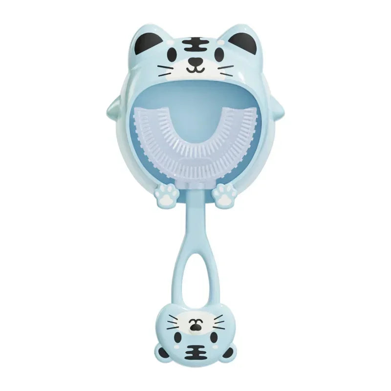 Brosse à dents en Silicone souple pour bébé de 2 à 12 ans, brosse de nettoyage des dents en forme de U à 360 degrés pour enfants de 2 à 12 ans