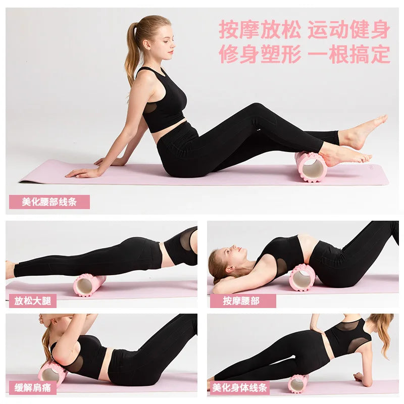 Rouleaux en mousse pour massage musculaire 30 cm – Rouleau en mousse pour le dos haute densité pour soulager les douleurs dorsales et la récupération musculaire dans les jambes et les bras