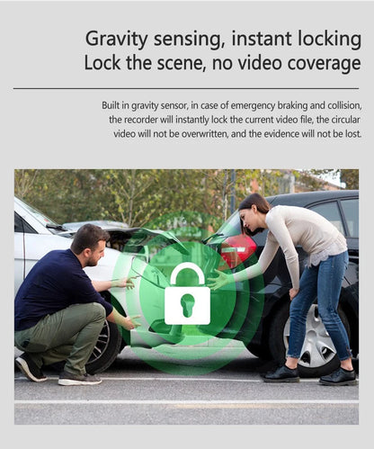 10 pouces pour voiture écran tactile enregistreur vidéo rétroviseur Dash Cam caméra avant et arrière miroir DVR (caméra arrière en option)