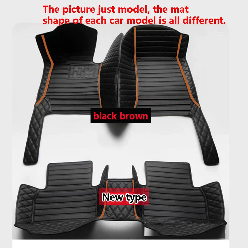 Tapis de sol de voiture en cuir de luxe personnalisé pour Renault Clio 4 2013 2014 2015 2016, ensemble complet d'accessoires imperméables pour femmes
