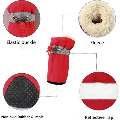 Pet chiot extérieur intérieur bottes anti-dérapant chaussures pour animaux de compagnie bottes chien chaussettes imperméable chiot chien bottes de pluie chien chaussures patte gardes
