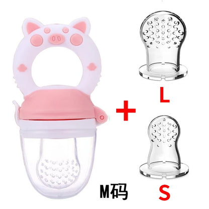 3 en 1 sac nouveau-né bébé aliments frais mangeoire Silicone anneau de dentition jouet mangeoire à fruits sucette formation manger fruits meulage bâton mignon