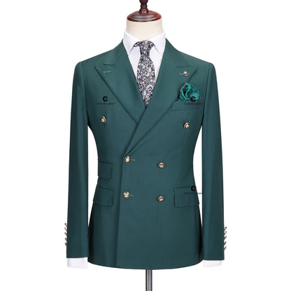 Cenne Des Graoom – Costume élégant pour hommes, ensemble 2 pièces, vert, Double boutonnage, coupe cintrée, haute qualité, Costume de fête de mariage, nouvelle collection 2023