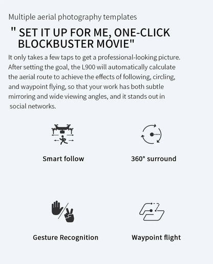 LYZRC L900 PRO GPS Drone 4K professionnel HD double caméra 5G WIFI moteur sans brosse FPV quadrirotor pliable photographie aérienne Drone