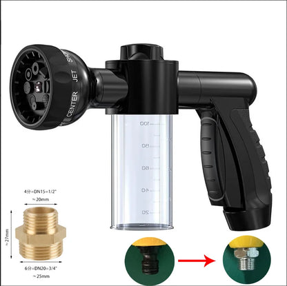 Buse de pulvérisation à haute pression, tuyau, pistolet de douche pour chien, 3 modes réglables, lavage des animaux domestiques, bain de nettoyage, mousse d'eau, savon, outil de nettoyage pour chien