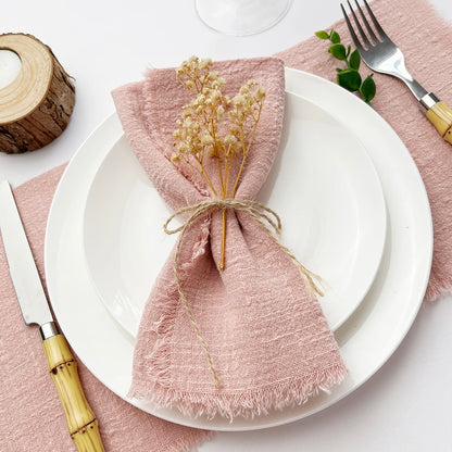 10 pièces 32x32 cm vente en gros gaze de terre cuite serviette en coton serviette de thé réutilisable fête de mariage décor de Table de noël rétro bavures serviette