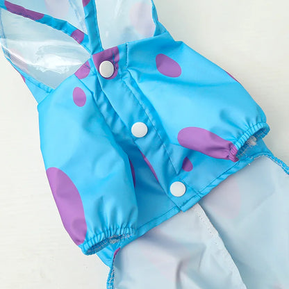 Imperméable imperméable pour chien avec sweat à capuche Poncho, veste de pluie réglable pour animaux de compagnie avec trou de laisse pour chiens de petite, moyenne et grande taille