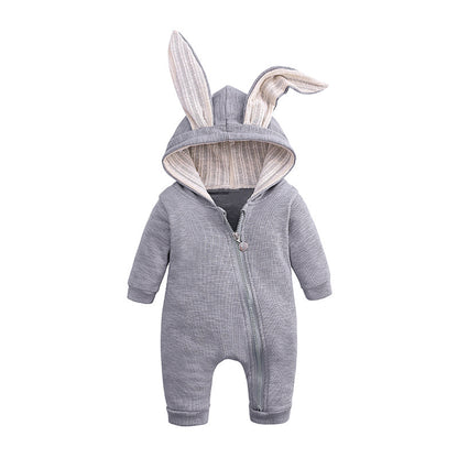 Melario garçons vêtements à manches longues bébé enfants grandes oreilles lapin body fille bébé à capuche fermeture éclair Creeper barboteuse