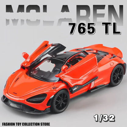 1: 32 Malaren 765TL rapide et furieux 7 modèle de voiture en alliage moulé sous pression jouet avec son et lumière véhicules décoration jouets pour enfants cadeau