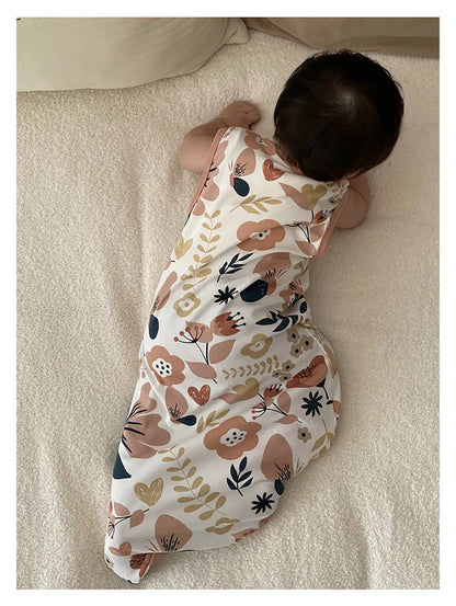 Sacs de couchage pour bébé de 3 à 18 mois, vêtements de nuit fins d'été une pièce imprimé ours mignon, sacs de nuit de dessin animé, couverture Anti-coup de pied