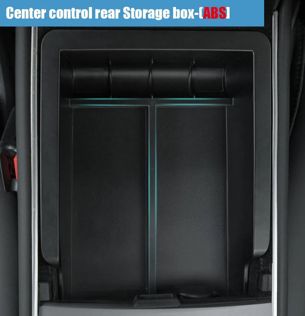 Accoudoir central caché, boîte de rangement, support de verre, organisateur de Console, accessoires pour Tesla modèle 3 Highland 2025 modèle Y 2021 – 2025