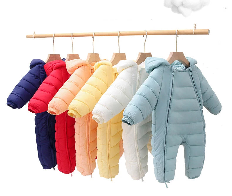 OLEKID automne hiver nouveau-né bébé barboteuse à capuche Plus velours enfant en bas âge garçon combinaison nouveau-né Snowsuit infantile bébé fille salopette