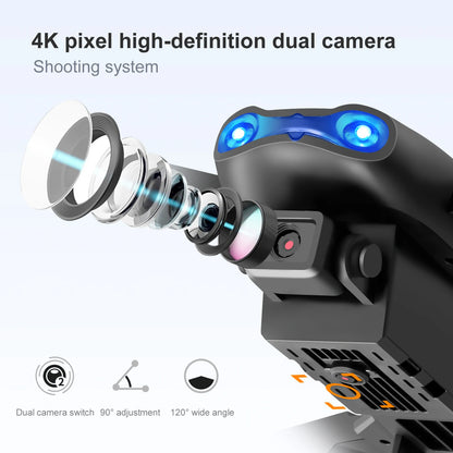 Drone professionnel E99 Pro avec caméra 4K, photographie aérienne, caméra HD pour touristes, évitement d'obstacles à trois côtés, quadrirotor