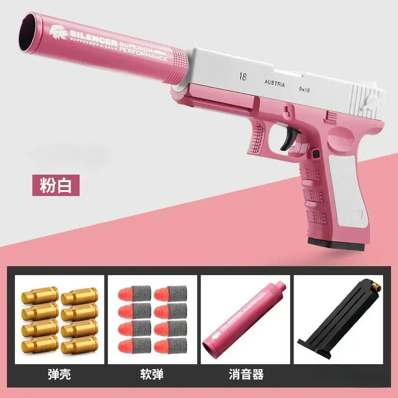 Pistolet Airsoft à éjection de coque pour enfants, balle molle, arme jouet, tir de Noël, jeu de plein air, cadeau pour garçons, le plus récent