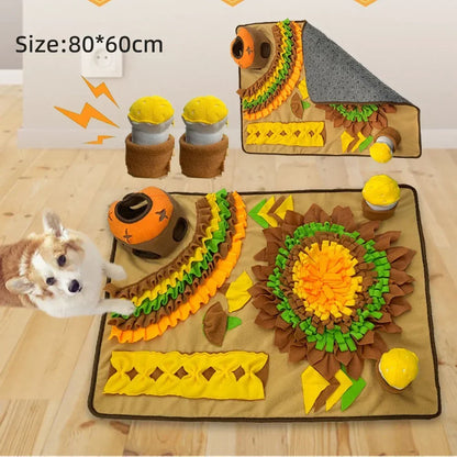 Grand tapis à renifler pour chiens, entraînement interactif pour animaux de compagnie et soulagement du Stress, tapis d'alimentation à renifler, mangeoire lente, tapis de friandises pour chiens, jouets pour chiens