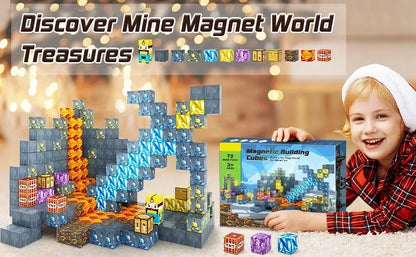 Décennie s de Construction Magnétiques pour Garçon et Fille, Ensemble de Cube Magnétique, Modèle de Bricolage, Jouet Sensoriel STEM, pour Enfant de 3 Ans et +