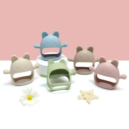 Gants de dentition en Silicone pour bébé, 1 pièce, jouet sans BPA, mignon en forme d'animal, jouets molaires de dentition pour nourrissons, soins dentaires, articles pour nouveau-nés