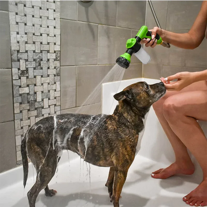 Buse de pulvérisation à haute pression, tuyau, pistolet de douche pour chien, 3 modes réglables, lavage des animaux domestiques, bain de nettoyage, mousse d'eau, savon, outil de nettoyage pour chien