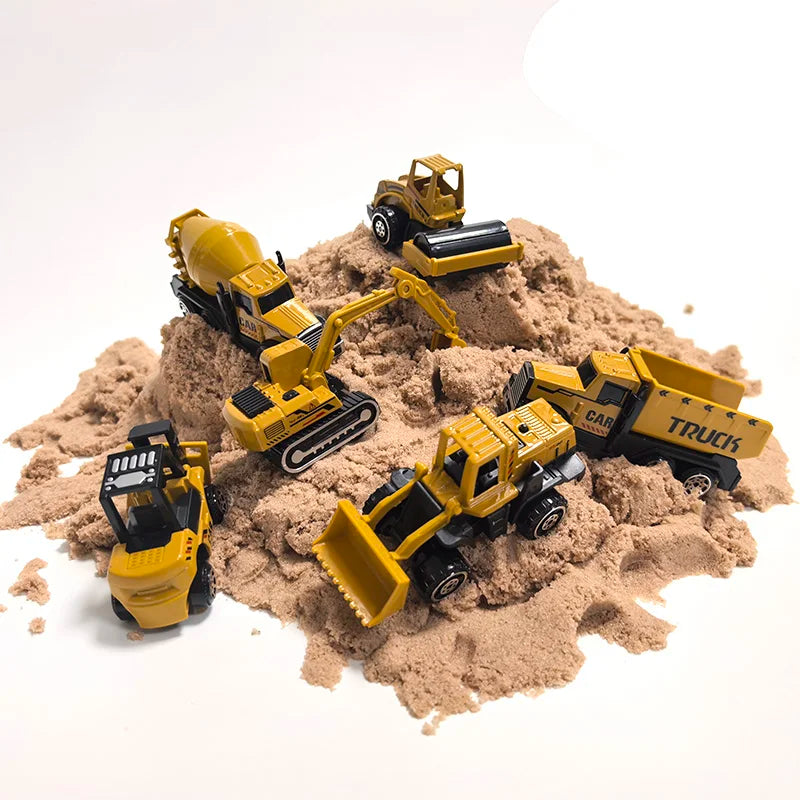 Ensemble de voiture et camion grue, jouets de Parking, véhicule d'ingénierie en alliage, tracteur, pelle, Construction pour garçon, cadeau d'anniversaire pour enfants