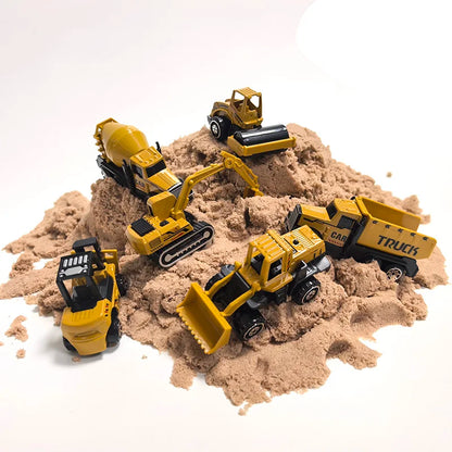 Ensemble de voiture et camion grue, jouets de Parking, véhicule d'ingénierie en alliage, tracteur, pelle, Construction pour garçon, cadeau d'anniversaire pour enfants