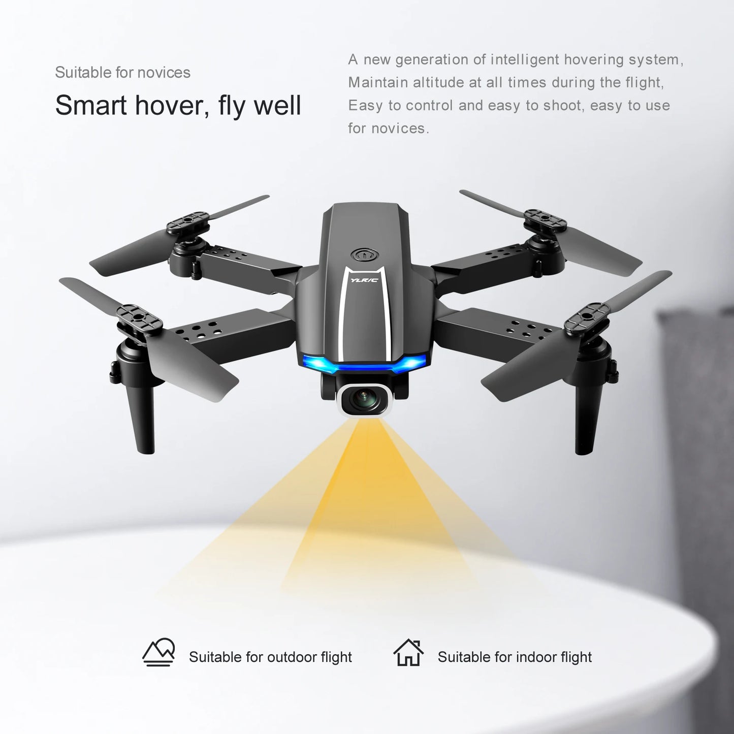 Drone RC avec caméra 4K double caméra RC quadrirotor avec fonction trajetie contrôle des gestes de vol sac de rangement drone rc drone 4k