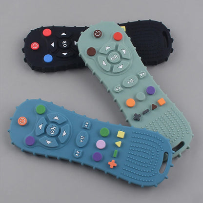 Anneau de dentition en Silicone avec télécommande pour bébé, 1 pièce, gants Anti-alimentation, sucette, Bracelet, bâton de dentition, jouets à mordre