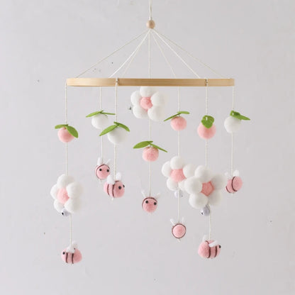 Berceau de bébé lit Mobile cloche hochet jouets en bois Crochet étoiles pendentif lit cloche jouets nouveau-né confort berceau support suspendus jouets cadeaux