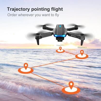 Drone professionnel E99 Pro avec caméra 4K, photographie aérienne, caméra HD pour touristes, évitement d'obstacles à trois côtés, quadrirotor