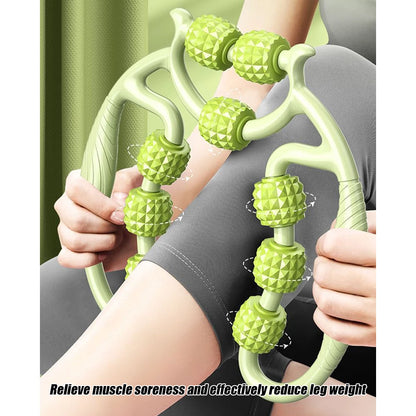 Masseur de jambes multifonctionnel à 12 roues, rouleau de Massage à couverture complète pour bras, taille, Relaxation musculaire des jambes, Machine de Massage manuelle