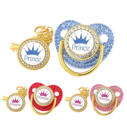 Couronne nouveau-né attache-sucette chaîne bébé factice Silicone sans BPA enfant en bas âge anneau de dentition infantile sucette mamelon bébé douche cadeau