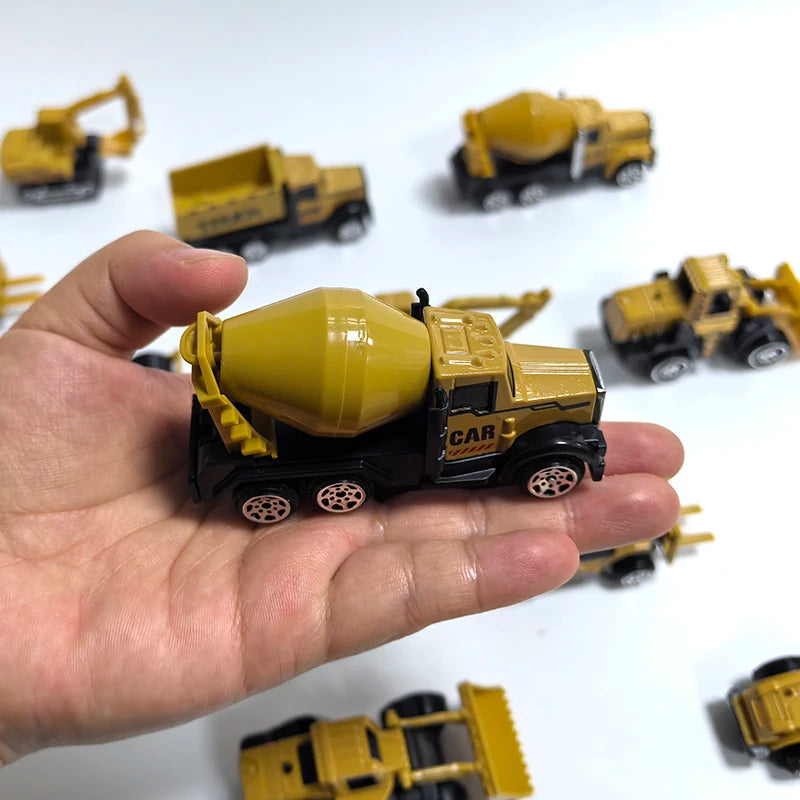 Ensemble de voiture et camion grue, jouets de Parking, véhicule d'ingénierie en alliage, tracteur, pelle, Construction pour garçon, cadeau d'anniversaire pour enfants