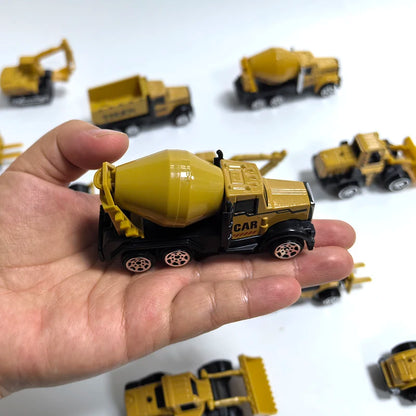 Ensemble de voiture et camion grue, jouets de Parking, véhicule d'ingénierie en alliage, tracteur, pelle, Construction pour garçon, cadeau d'anniversaire pour enfants