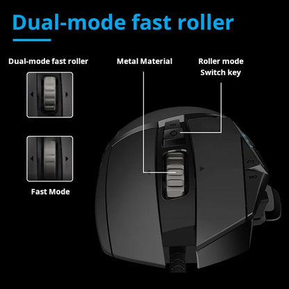 Logitech G502 HERO câble souris de jeu e-sports manger du poulet souris mécanique lumière rvb peut être équilibrée pour manger du poulet Macro Prog