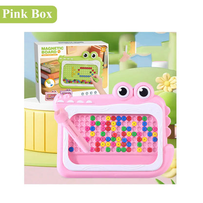Planche à gribouiller en perles magnétiques pour enfants de 3 à 8 ans, avec stylo Puzzle, jouets de dessin, jeu de Montessori, cadeau éducatif, nouvelle collection