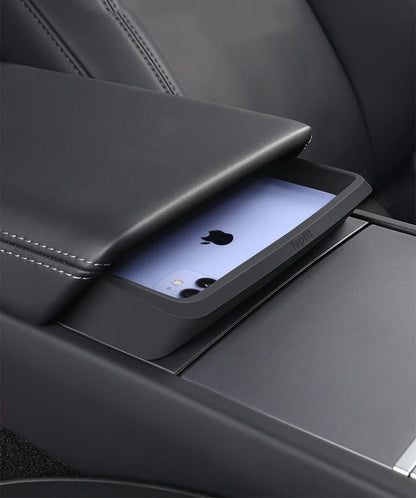 Boîte de rangement d'accoudoir Central pour Tesla modèle Y/3/3, étui de rangement pour lunettes de voiture Highland, accessoire multifonctionnel pour téléphone, nouveauté 2024