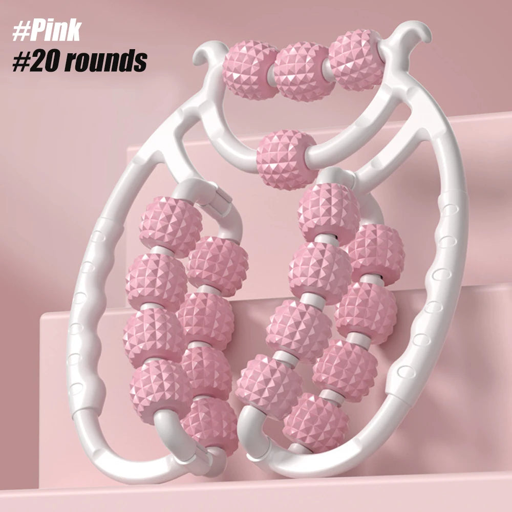 Masseur de jambes multifonctionnel à 12 roues, rouleau de Massage à couverture complète pour bras, taille, Relaxation musculaire des jambes, Machine de Massage manuelle