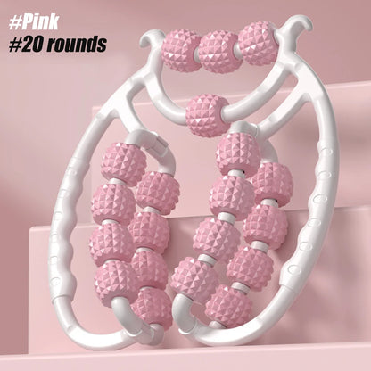 Masseur de jambes multifonctionnel à 12 roues, rouleau de Massage à couverture complète pour bras, taille, Relaxation musculaire des jambes, Machine de Massage manuelle