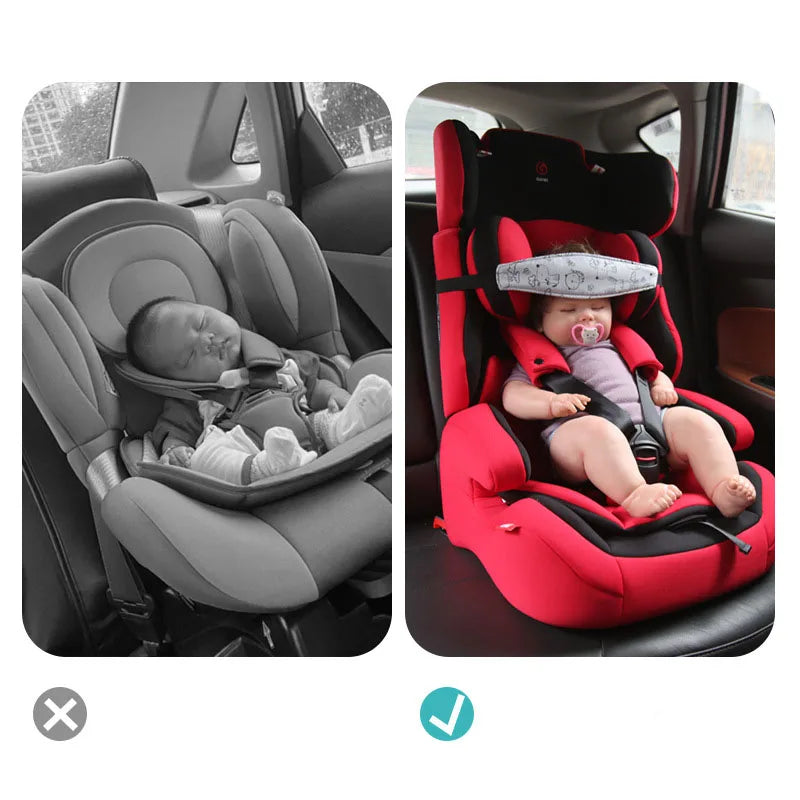 Support de tête de siège de voiture pour bébé, ceinture de fixation réglable pour garçon et fille, positionneur de sommeil, oreiller de sécurité pour bébé, protection de tête pour bébé