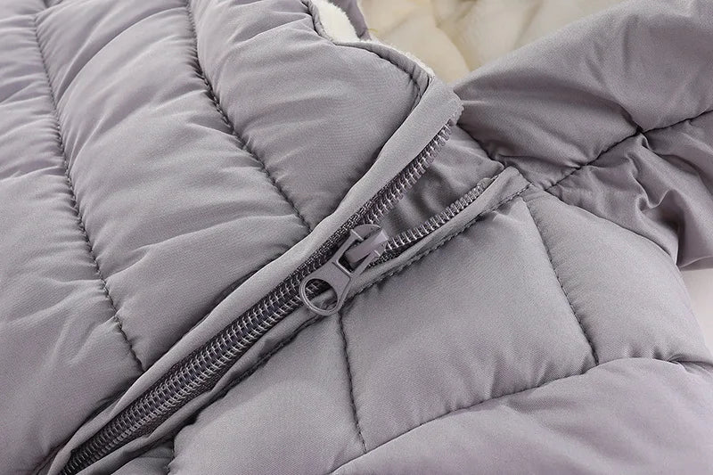 OLEKID 2025 automne hiver bébé barboteuses à capuche Plus velours chaud bébé fille combinaison enfant en bas âge garçons salopette infantile nouveau-né vêtements de nuit