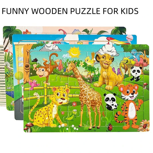 Jeu intellectuel en bois à pensée logique, Puzzle, véhicule Animal, dessin animé, jouets éducatifs précoces pour enfants, cadeau
