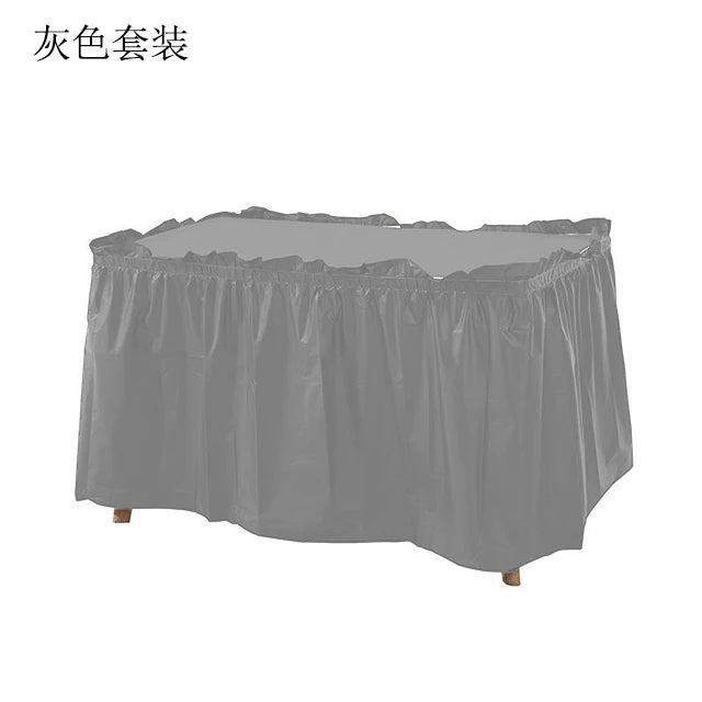 Holaroom jupe de Table jetable en plastique fête 6 couleurs 75x430 cm couverture de Table pour joyeux anniversaire fête mariage Festival décoration