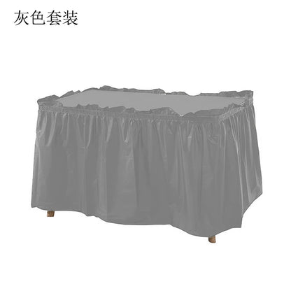 Holaroom jupe de Table jetable en plastique fête 6 couleurs 75x430 cm couverture de Table pour joyeux anniversaire fête mariage Festival décoration