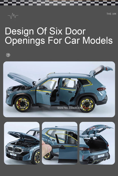 1/24 les modèles de voitures en alliage XM jouet moulé sous pression véhicules tout-terrain avec son léger fonction de traction SUV voiture jouets pour enfants garçons cadeaux