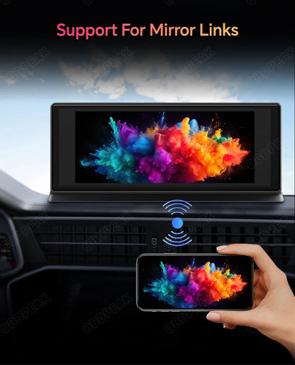 Caméra de tableau de bord sans fil pour voiture, K2 Pro, DVR 4K, Carplay, Android Auto, écran AI, enregistreur vidéo Len pour touristes, navigation GPS, tableau Prada, 11.3 pouces