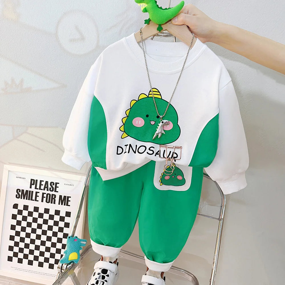 Nouveau printemps automne bébé vêtements enfants garçons filles dessin animé T-Shirt pantalon 2 pièces/ensembles enfant en bas âge Costume décontracté infantile enfants survêtements