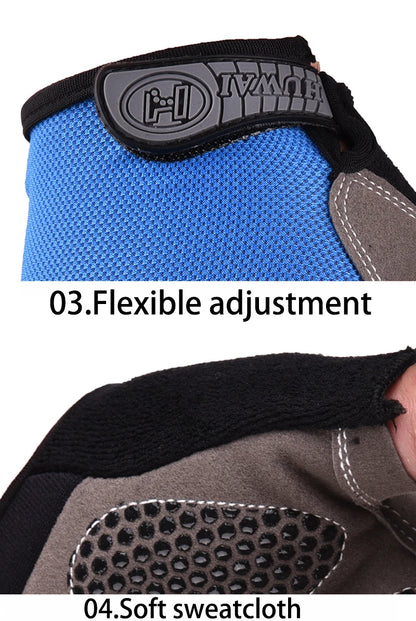 Gants de vélo pour hommes et femmes, demi-doigt, de gymnastique, mitaines respirantes et antidérapantes, pour Fitness, entraînement sportif